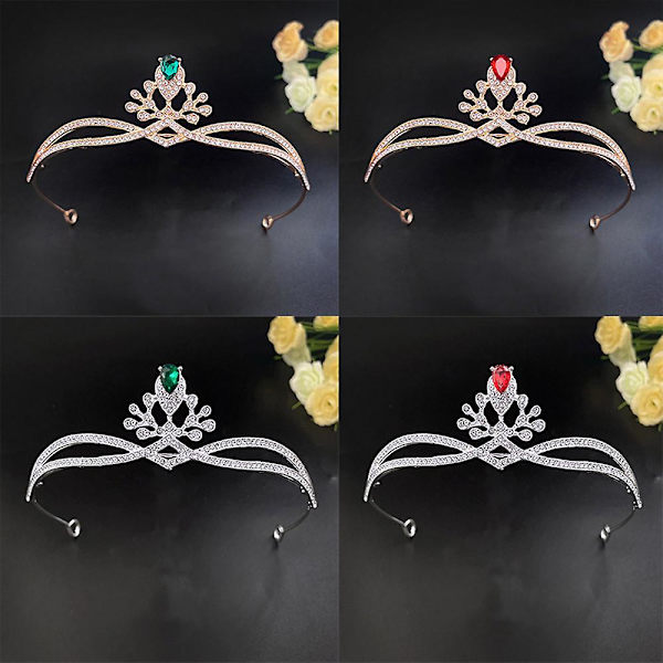 Stjerne samme krone med rhinestone bride's Crown brudekjoletilbehør Silver White