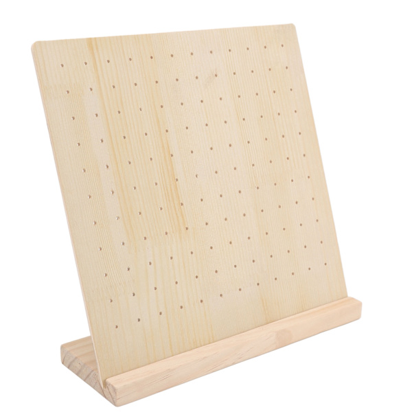 Stor Trä Örhänge Stud Display Pegboard Rymmer 66 Par