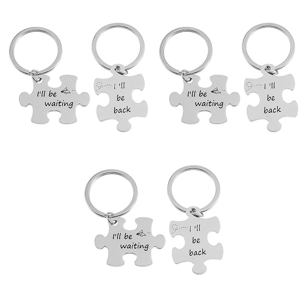 6 kpl Puzzle Avaimenperät Pari Avaimenperät Luovat Riippuvat Lahjat Lover Avaimenperät