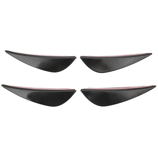 4 stk. Frontkofanger Luftkniv Spoiler Universal PVC Diffuser Højglans Sort