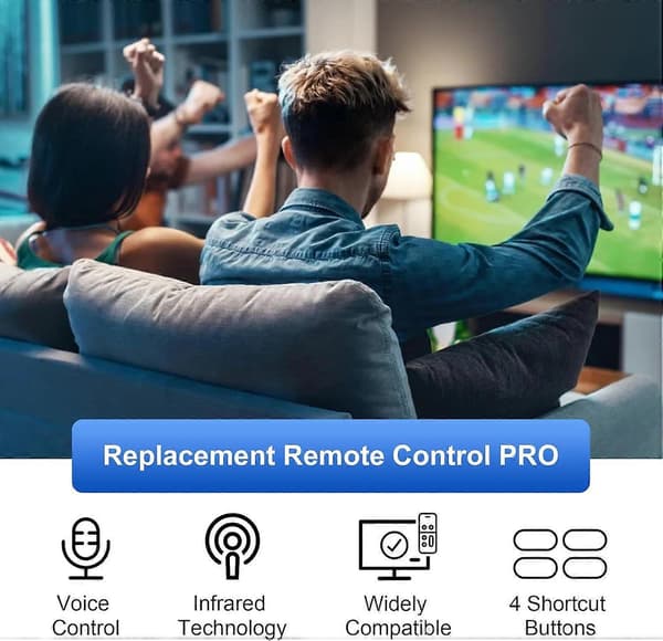 Ersättningsfjärrkontroll för Firestick Passar för Fire Smart TV Stick Lite/4K/4K MAX/4K Plus/HD, Smart TV 3:e generationen/TV Cube (1:a/2:a/3:e generationen)/TVs Stick (2:a/3:e)