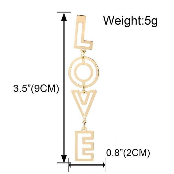 Øredobber Love Stud motesmykker B2160