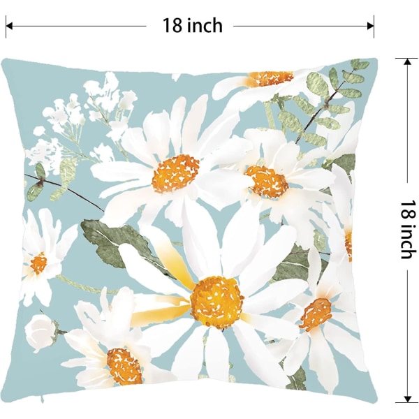 Kevään tyynynpäälliset 18x18 set 2 kpl kukkakukkaisia ​​koristetyynynpäällisiä sohvalle, case kodin sisustukseen Cover