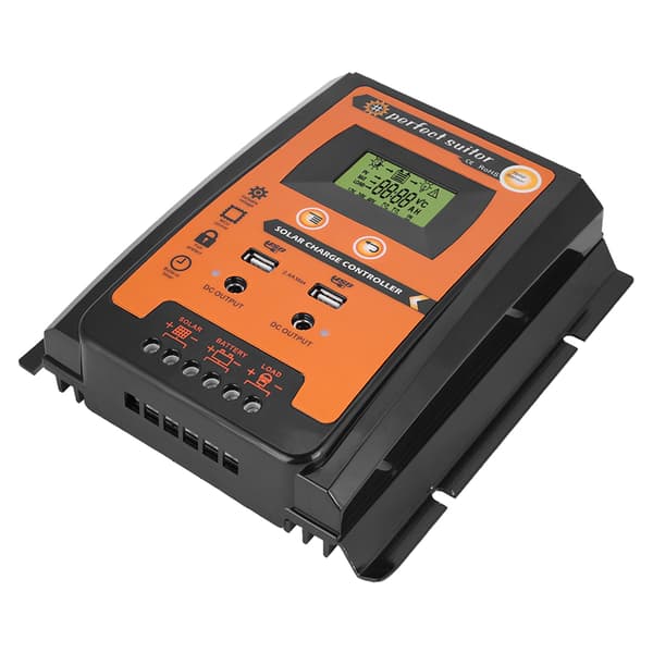 Solar Charge Controller 12V 24V 50A PWM MPPT Dobbelt USB LCD Skærm