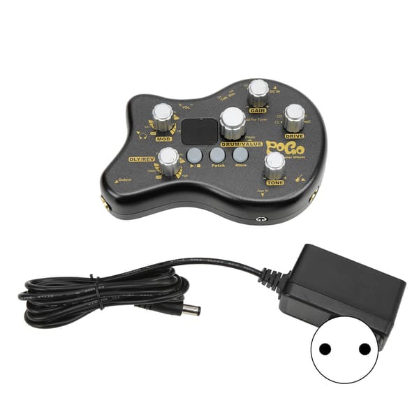 Gitarr Multi Effekt Processor Pedal med POGO Delay Reverb Distortion EU-kontakt 100 240V