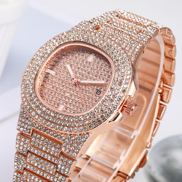 Dame Herre Stål Armbåndsur Luksus Mode Klassisk Designer, Rose-