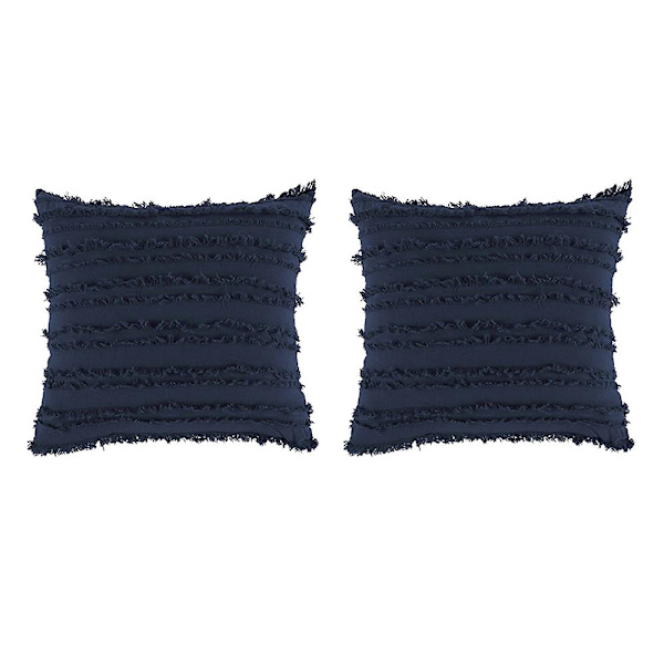 2 kpl pakkaus, samettipehmeä koristeellinen neliönmuotoinen cover tyyny Navy