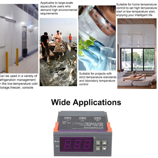 220V Aquarium Hatching Seafood Machine Elektronisk Digital Mikroskop Dator Temperaturregulator