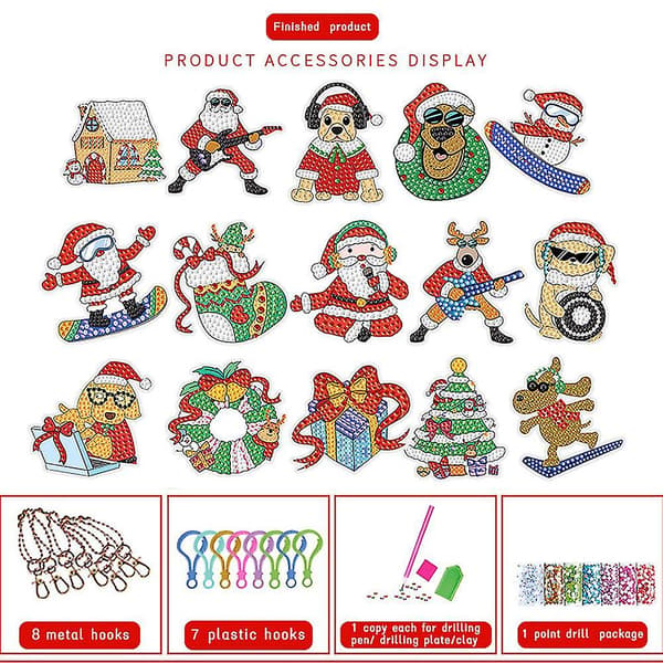 Jul 5D Diamantmålning Adventskalender 24 Dagar Nedräkning Blind Box Leksaker
