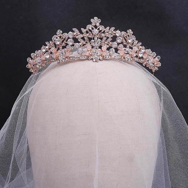 Bröllopshuvudbonader lyxig legering mosaik med strass kristaller pannband för kvinnligt bröllopshår Silver