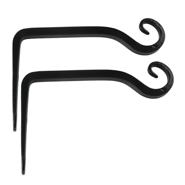 Blomsterhængende Holder,jern Vægkrog Blomsterhængende Holder 2stk Sort 2PCS BLACK