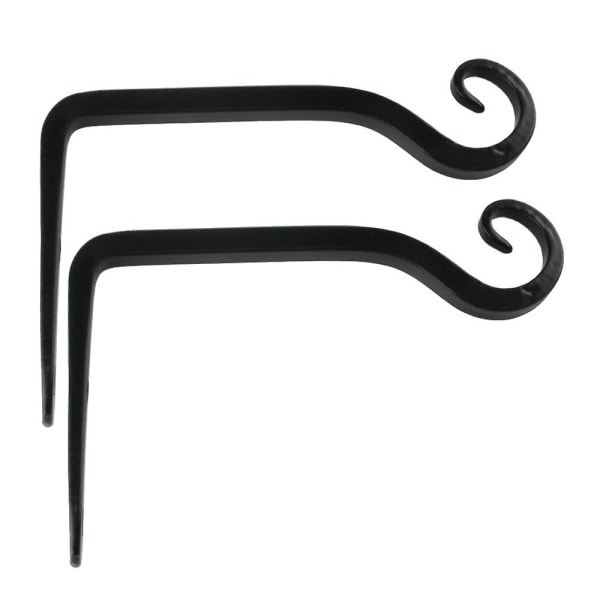 Kukkaripustusteline, rautainen seinäkoukku Kukkaripustusteline 2kpl musta 2PCS BLACK