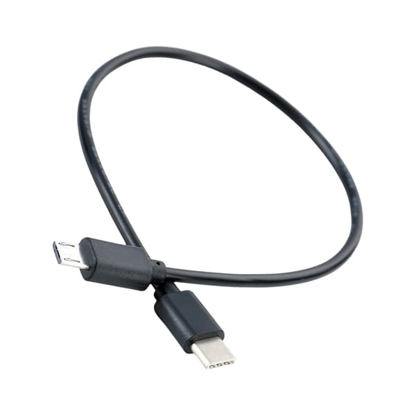 USB C til Micro USB-kabel til datasynkronisering og strømforsyning af enheder 25 cm/9,84 tommer