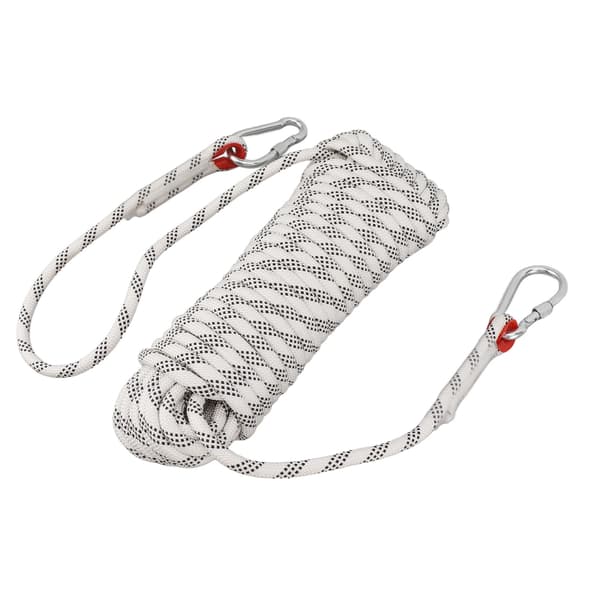 Staattinen kalliokiipeilyköysi 10mm 20m Polyesteri Nylon Kestävä 2 koukulla