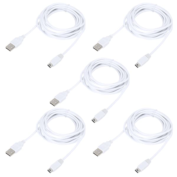 5 stk. 3M USB-ladekabel til Wii U-spilkonsol Datasync-tilbehør