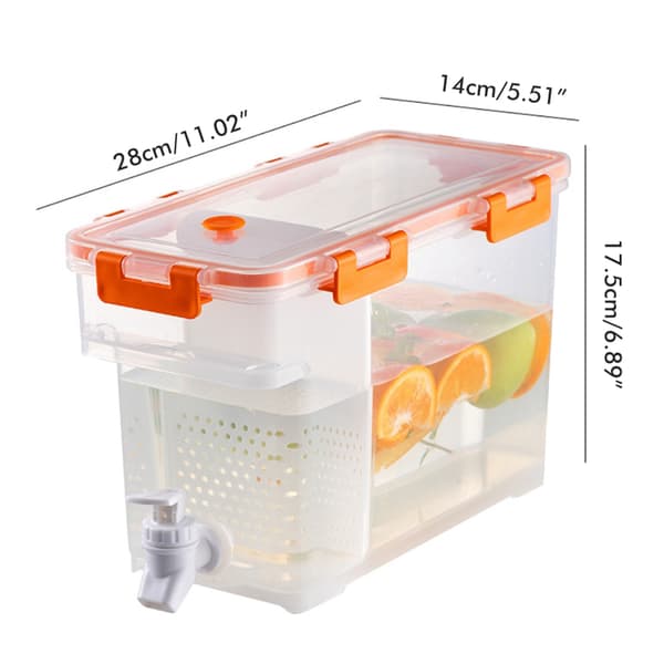 Plastdrikkedispenser med tappekran 3,5L kapasitet