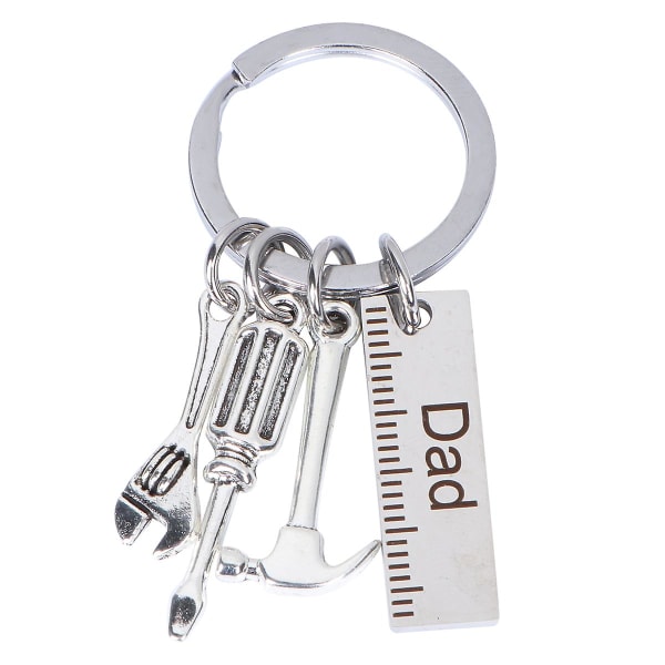 Ruostumattomasta teräksestä valmistettu avaimenperä ruuvimeisselin muotoinen avaimenperä Käytännöllinen avainpidike, hopea säilytyslaatikolla (tyyli B)