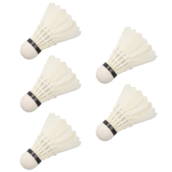 5 stk. LED Badminton Shuttlecocks som lyser i mørket, gåsefjær, lysstyring, elastiske baller