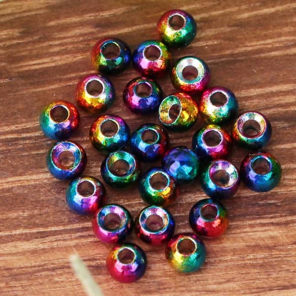 25 st slitsade volfram flugbindningspärlor 2,4 mm jiggkrokar fisketillbehör