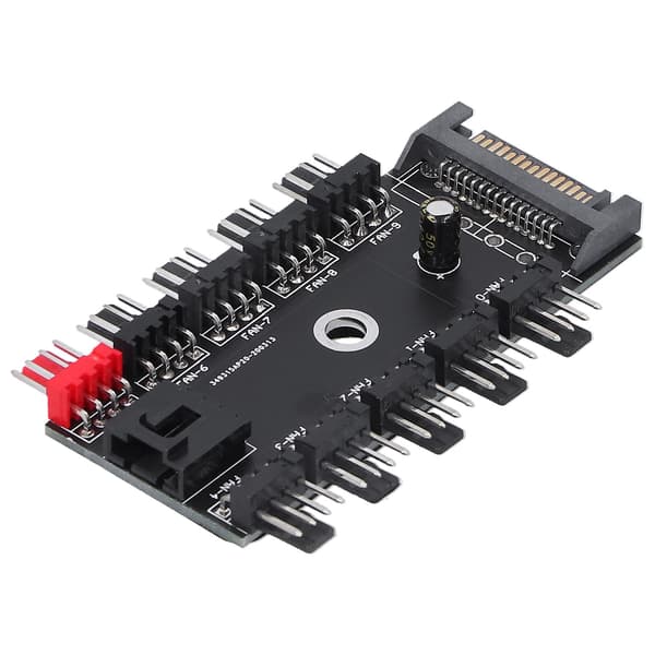 SATA Interface 10-vejs blæserhub hastighedsregulator 4Pin computertilbehør 12V