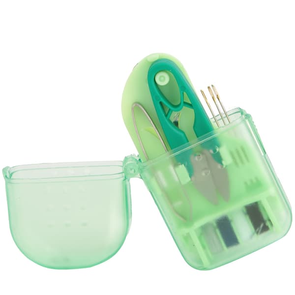 Mini Macaron Color Plast Sy Tool Box Nålsax (grön)