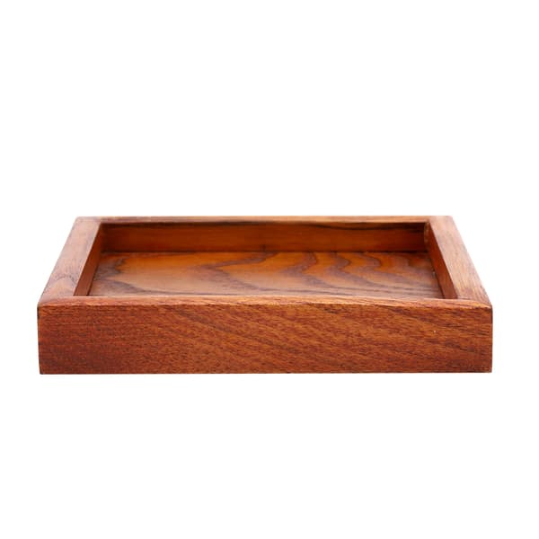 Solid Te-brett i tre 12,5x12,5 cm for servering av kaffe, sushi, snacks, kafé og restaurant