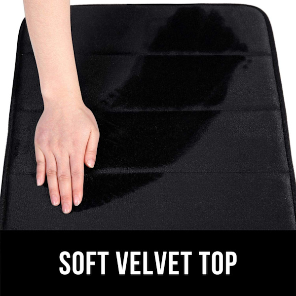 Bademåtte Anti-Slip Absorberende Bademåtte - 30 x 50 cm (sort)