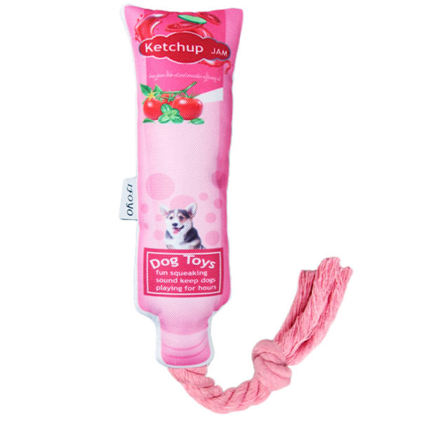 Pet Voice Jam Lelut Teddy Corgi Puremisenkestävät Canvas Lelut Stress relief tarvikkeet koirille (4 pakkaus),