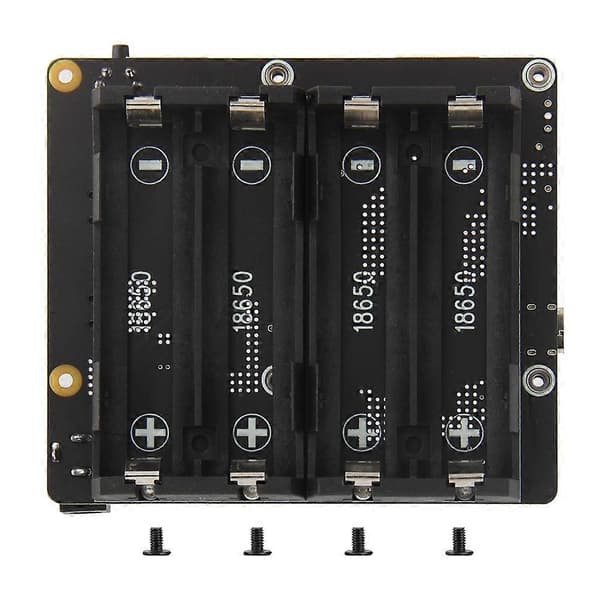 UPS för Raspberry Pi 5 UPS Power Management Board Stöder 4 18650-batterier UPS-modul för Raspberry Pi 5 Svart