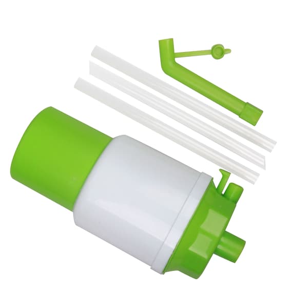 Manuell Handpress Dricksvattenpump Dispenser Plastfontän Grön Vit