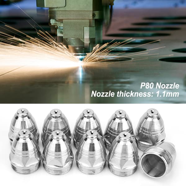 10 stk. P80 Plasma Cutter Torch Dyser Tips 1,1 mm