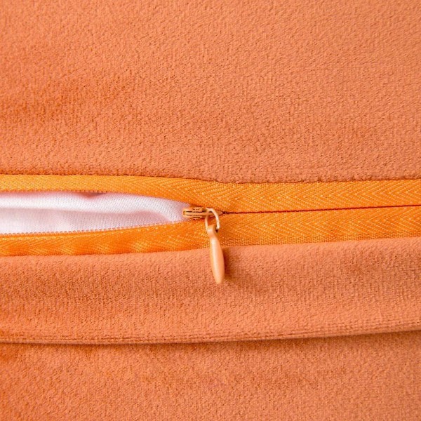 Pakke med 2 fløjlspudebetræk Pompom dekorative pudebetræk Solid blødt pudebetræk med poms Firkantet til sofa Sofa Soveværelse Bil 18x18inch Da 12 x20 Orange
