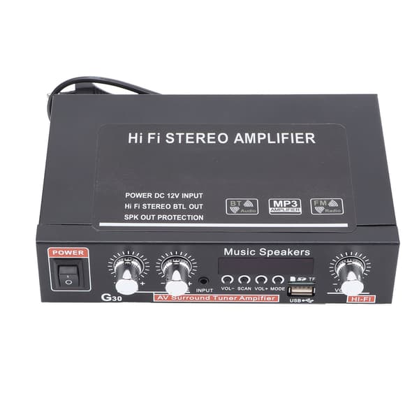 Mini Bluetooth Digital Effektforsterker med Fjernkontroll EU Plugg 220V