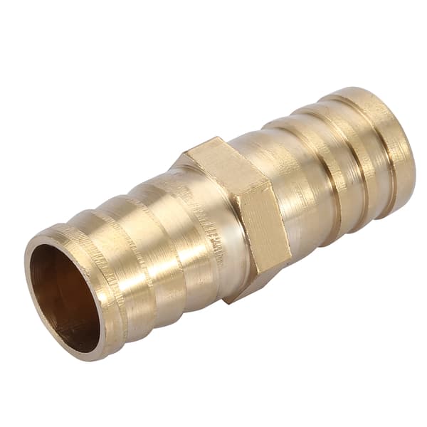 Messing Barbed Lige 2-vejs Rørforbindelse Rør Samling Fitting 6mm 8mm 10mm 12mm 14mm 16mm 20mm