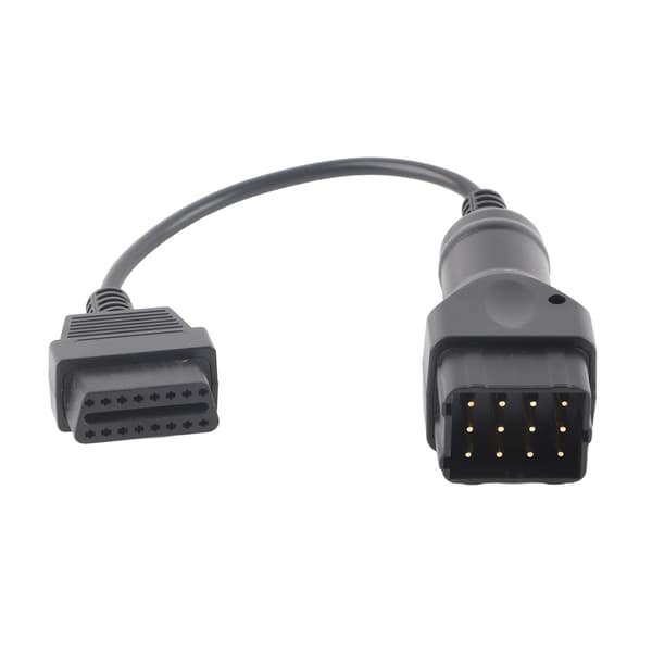 12-polet til 16-polet OBD2 OBDII-adapterkabelstik til bildiagnose