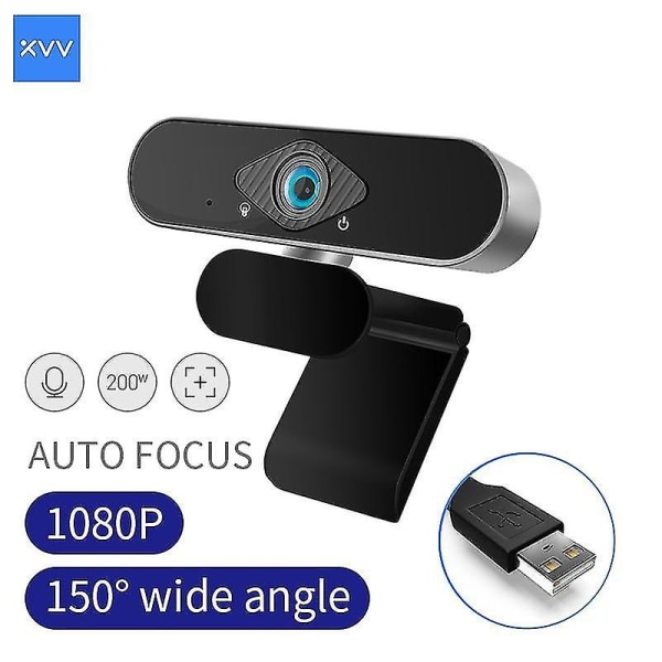 1080p usb-webkamera-kamera ultravidvinkel automatisk indbygget mikrofon-webkamera (1080p)