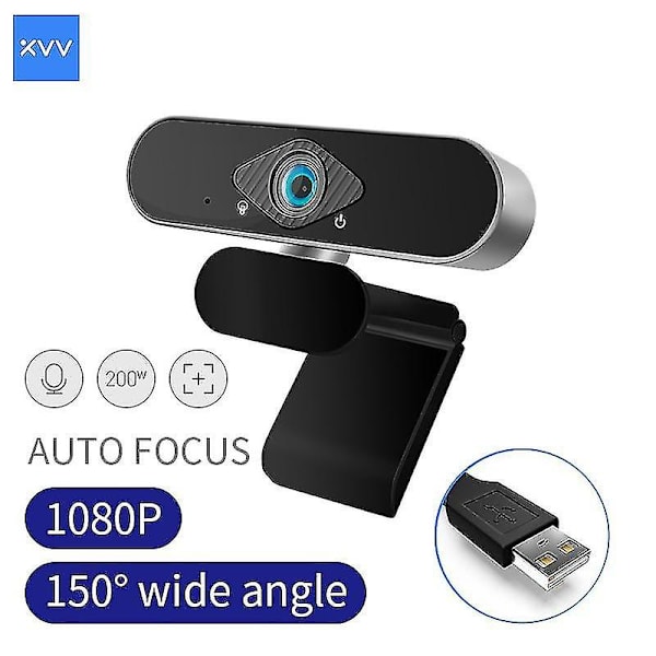 1080p usb-webkamera-kamera ultravidvinkel automatisk indbygget mikrofon-webkamera (1080p)