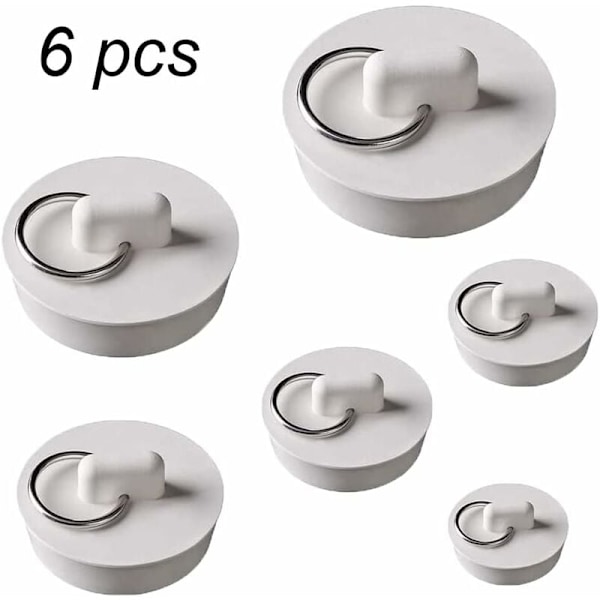 6 stk A-type hvid gummi + B-type hvid gummi + C-type hvid gummi + D-type hvid gummi + E-type hvid gummi + F-typ
