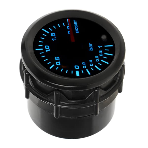 2in 52mm Turbo Boost Måler med 7 Farve LED Baggrundslys Sensor Pointer Universal til Benzin Modificerede Biler