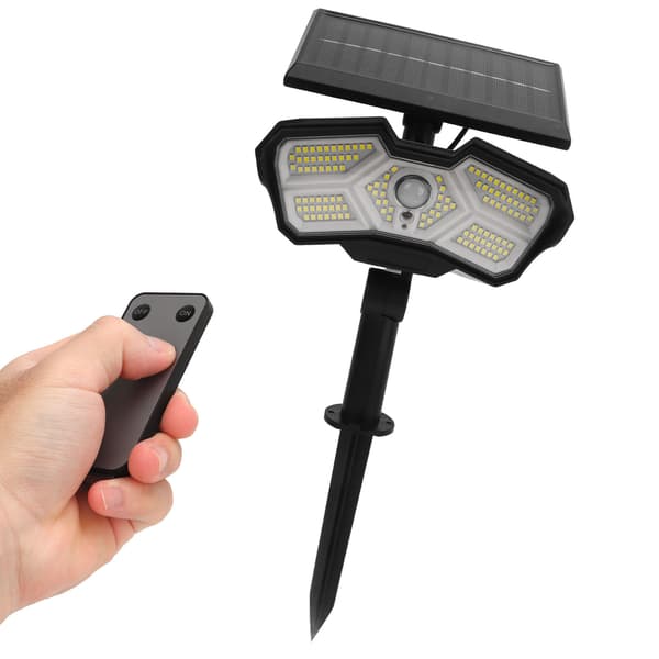Solcelle Spotlights 2 Modes Vandtæt 2400mAh 128LED til Udendørs Hjemmepark