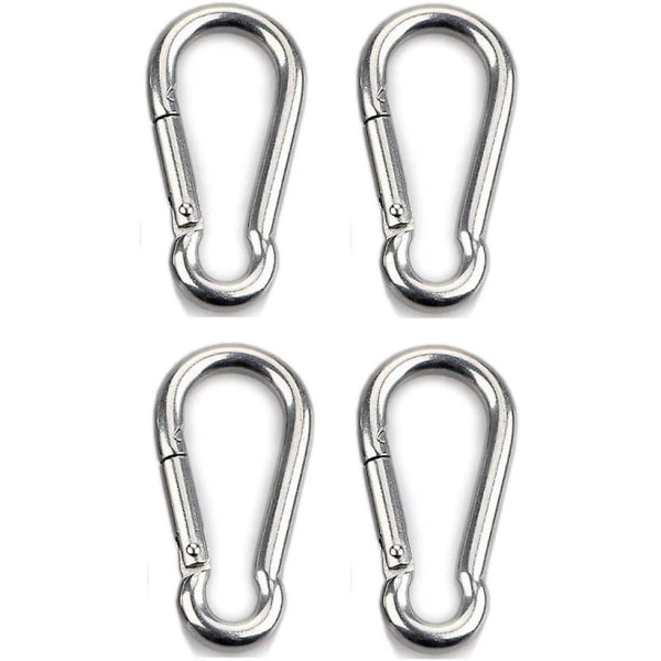 2 delar karbinhakar för tunga laster, sport, låshundar, hängmattgunga, rostfritt stål 304, 8 mm tjock