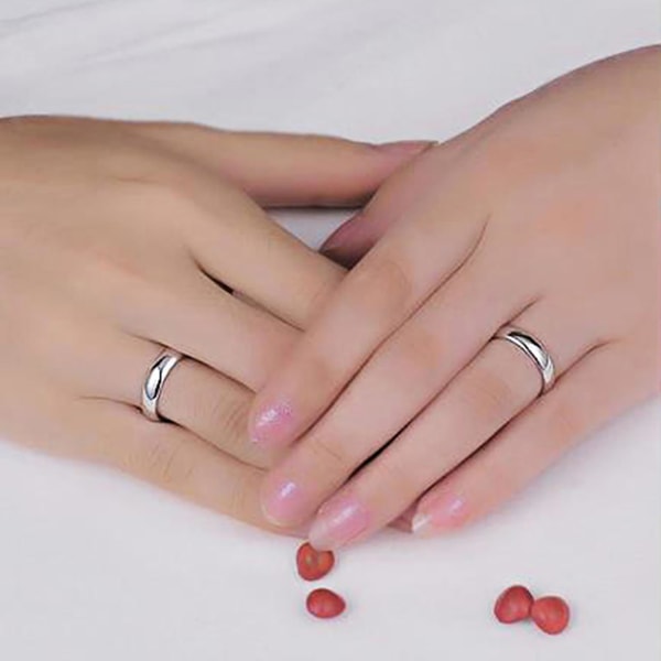 Finger Ring Elegant Finger Smykker Titanium Stål Par Band Finger Ring For Party Rose Gold US 5