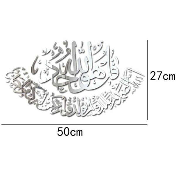 BETTE 3D Wall Sticker Muslim Wall Sticker Stue Soveværelse Muslim Decoration Muslim Decoration Home Spejl Wall Stick