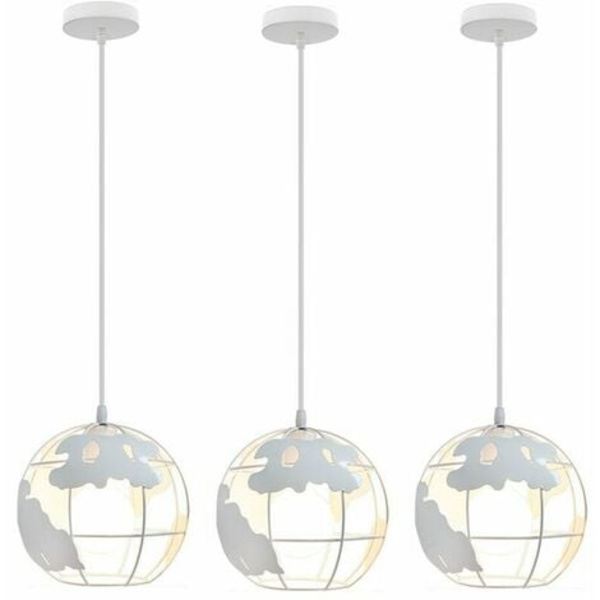 3x Pendellampor Industriell bursfär Ø20cm, Ljuskrona Taklampor Kök Vardagsrum Matsal Sovrum, E27 W