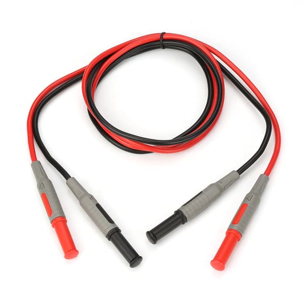 4 mm bananplugg testledning, rett til rett, støpt, multimeterkabel (P1032)