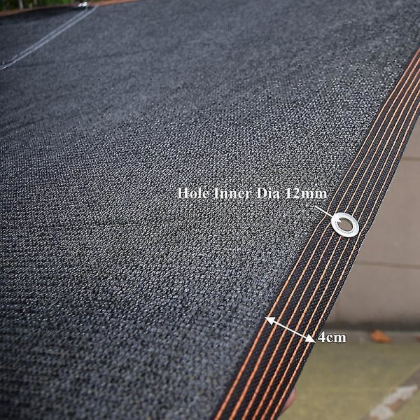 2x2m Sort 12 Pin Tykk Anti Uv Hdpe Shading Nett