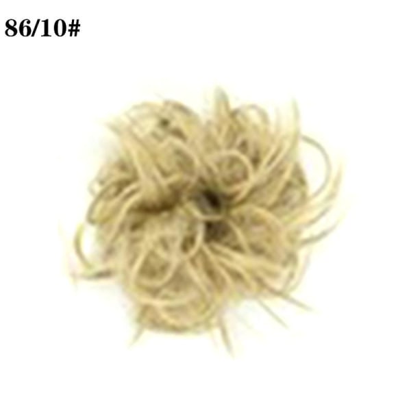 Rodet hårbollestykke pjusket updo bolleparykker med elastiske gummihårforlængelser til frisure 18 86 10