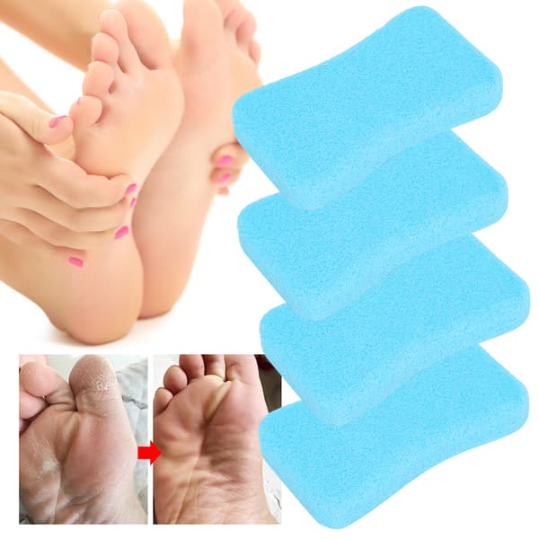 4 stk. blå callus eksfolierende sten pimpsten hård hudfjerner pedicure skrubber