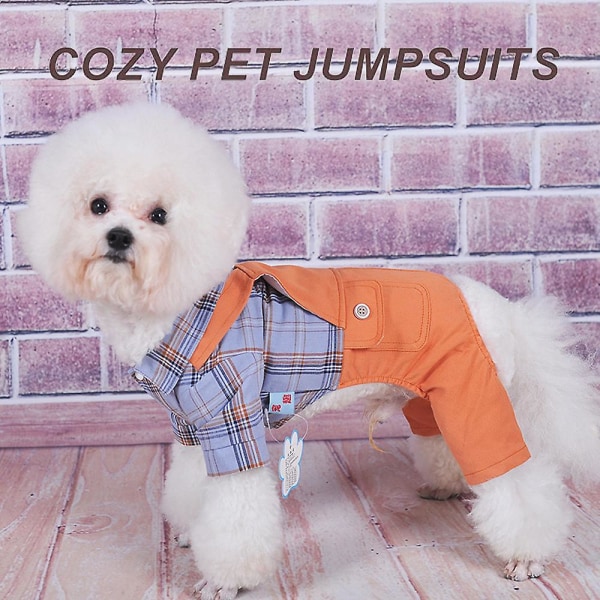 Husdjurskläder Vårkläder Rutskjorta Hundhängslen Fyrbenskläder