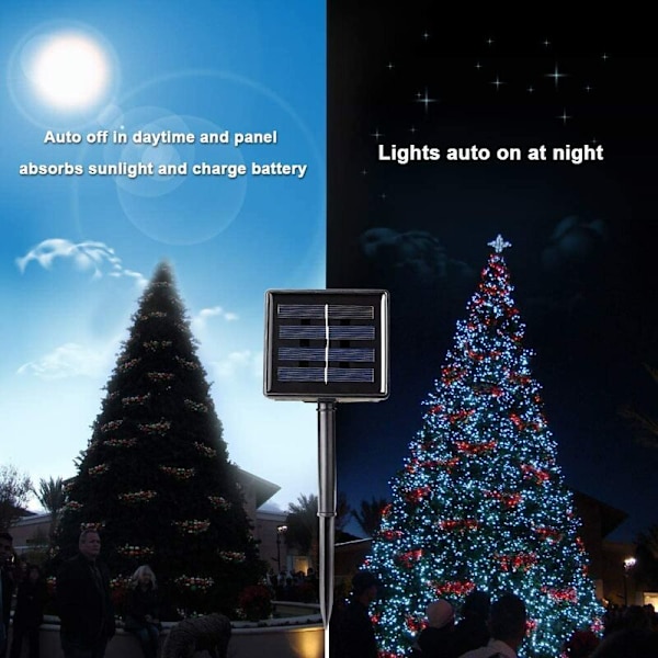 22 m 100 lysdioder inomhus/utomhus batteridrivna LED-slingor, Fairy Lights Dekoration 3 lägen Timerbelysningsljus för